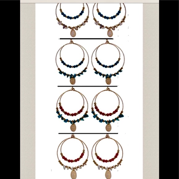 Statement double hoop earrings.  Beautiful! - Picture 3 of 3